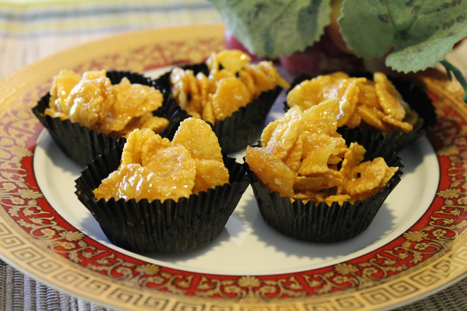 Biskut Cornflakes Madu - Azie Kitchen