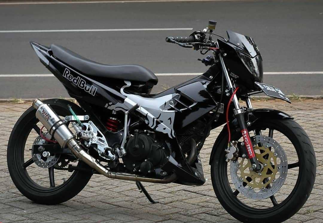 Satria Fu Modif Warna Hitam