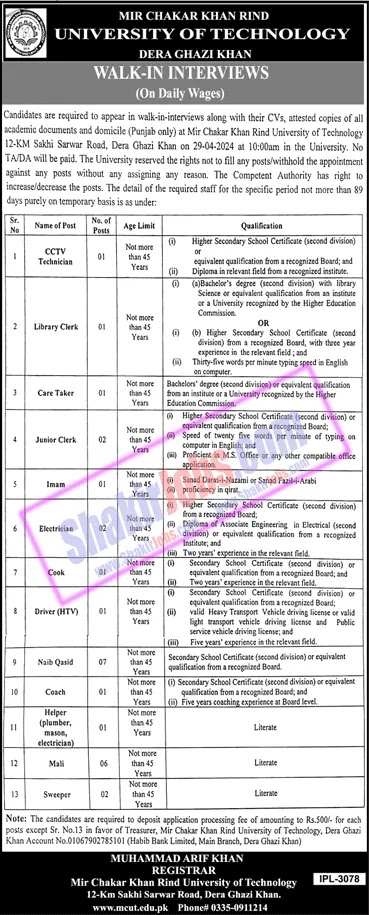 University Of Technology Jobs 2024