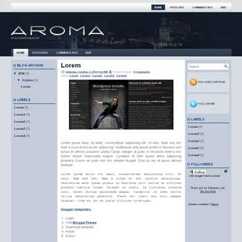 Aroma blogger template convert wordpress theme to blogger template with 3 column blogger template