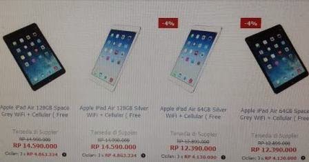 Harga iPad Air 2014