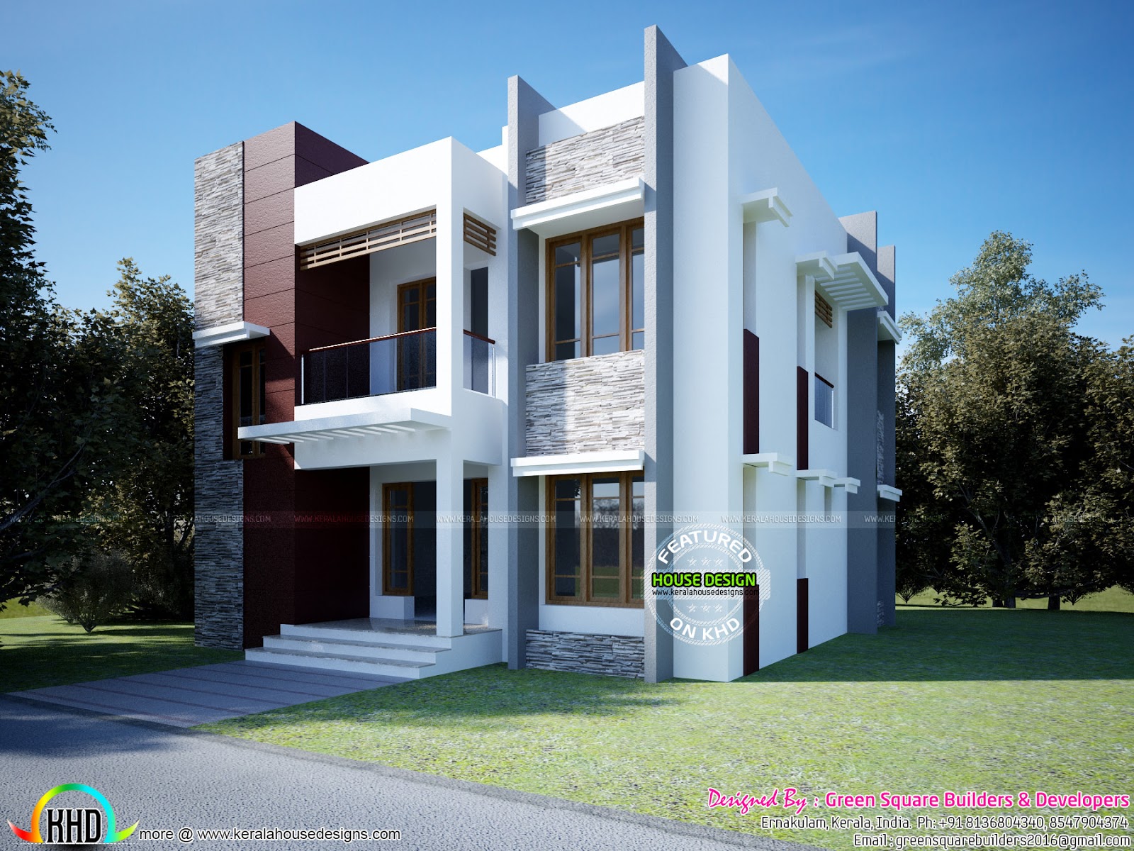 1618 sq ft modern box type home Kerala home design and 