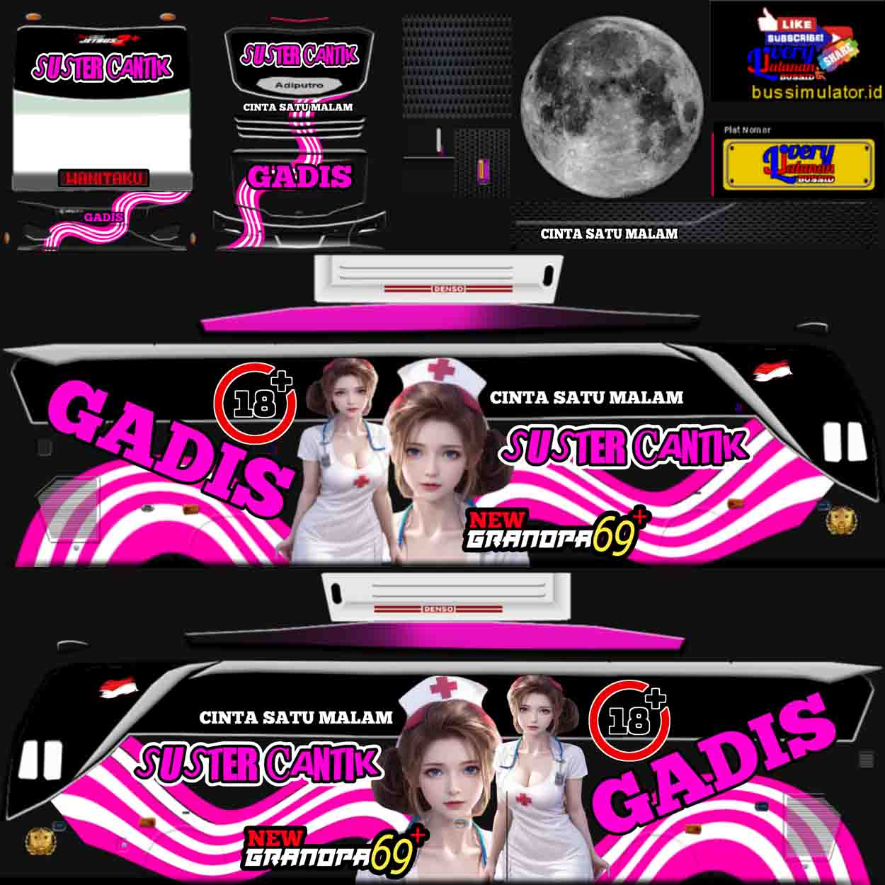 skin bussid gambar wanita cantik