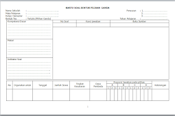 Kartu Soal Pilihan Ganda dan Uraian/ Essay Format Word/ Doc