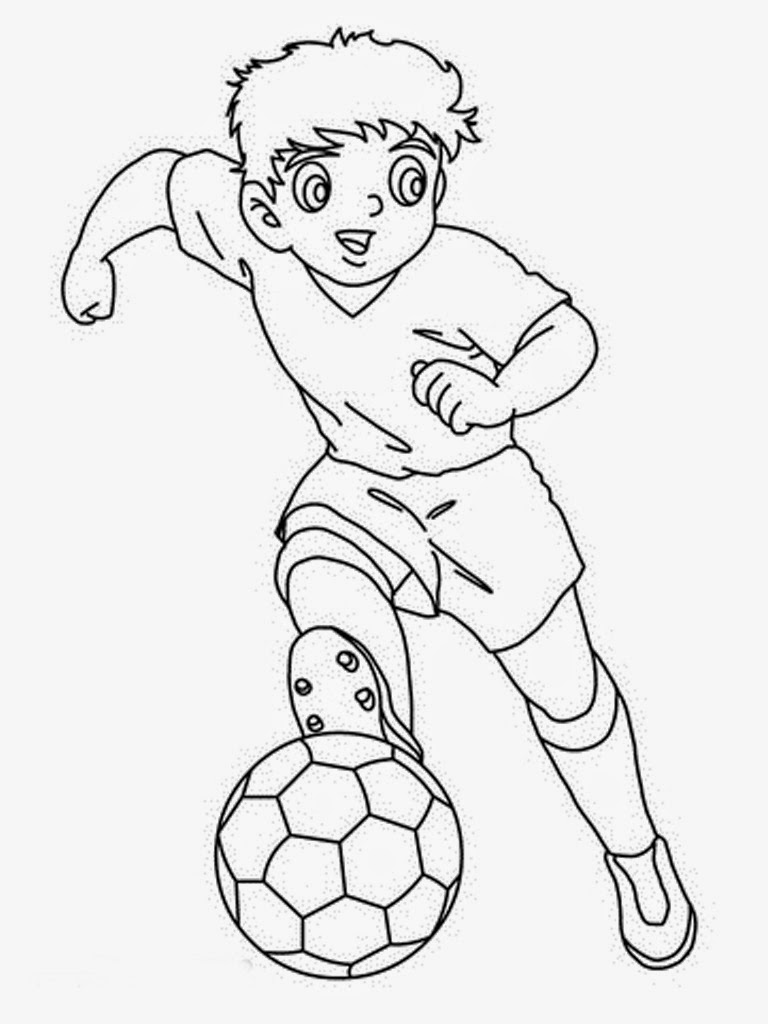 Download Printable Soccer Player Coloring Pages | Realistic Coloring Pages