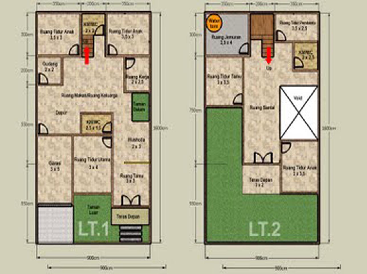 Denah Rumah Dengan Luas Tanah 60 M2 Denah Rumah Minimalis 2