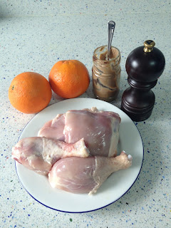 Ingredientes pollo con naranja y mostaza