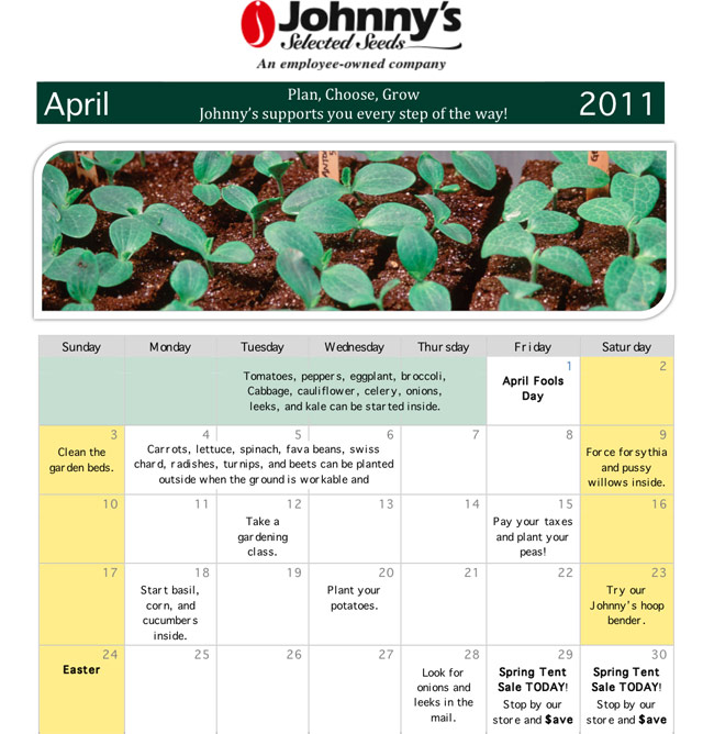 April 2011 Calendar. calendar - April 2011