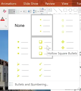 [13]: كيفية إضافة القوائم الرقمية والنقطية | بوربوينت powerpoint 2019