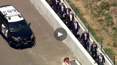 Protesters force Trump out of car to get to California GOP convention