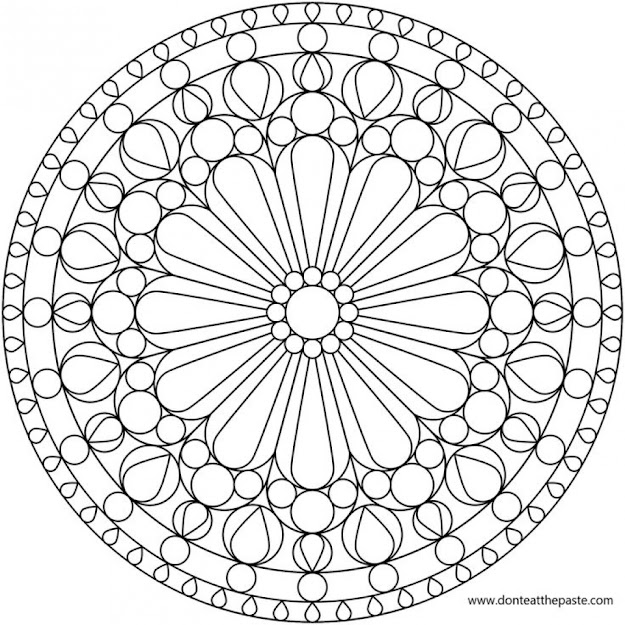 Stained Glass Coloring Pages Free Printable 