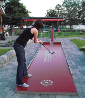 Photo of the Minigolf course at Tantogårdens BGK, Tantolunden Park, Stockholm, Sweden