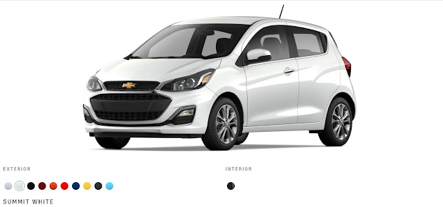 2022 Chevrolet Spark in Summit White Color.