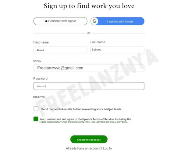 شرح كيفية إنشاء حساب احترافي على Upwork