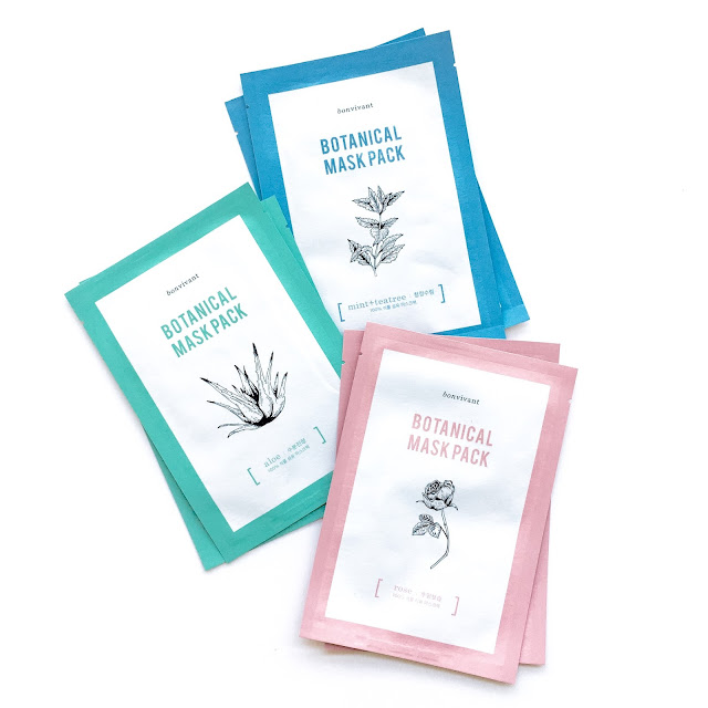 Bon vivant botanical mask pack from memebox review and giveaway