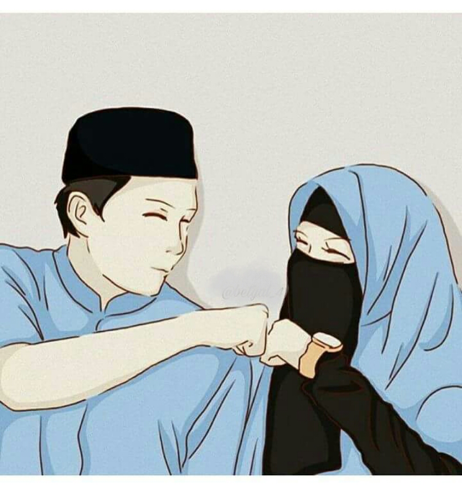 Gambar Anime Pasangan Kekasih Romantis Muslim Animeindo