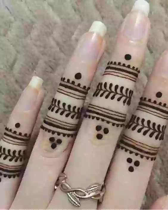 Finger Ring Style Mehndi Designs