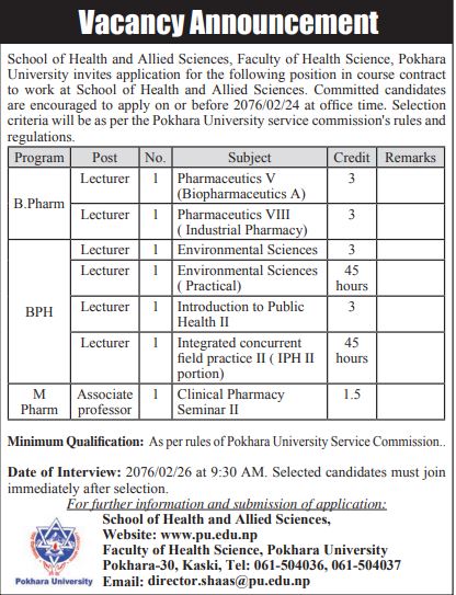 Job in Pokhara 