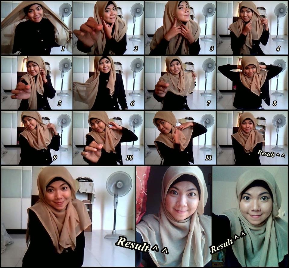 16 Tutorial Jilbab Paris Tanpa Jarum Tutorial Hijab Indonesia Terbaru