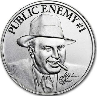 2 oz Silver High Relief Round  "Public Enemy №1" Alphonse Capone