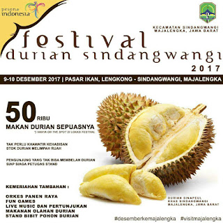 Makan Durian Sepuasnya di Festival Durian Sindangwangi Kabupaten Majalengka