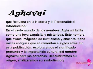 significado del nombre Aghavni