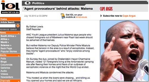 News - Politics_ _Agent provocateurs_ behind attacks_ Malema.jpg