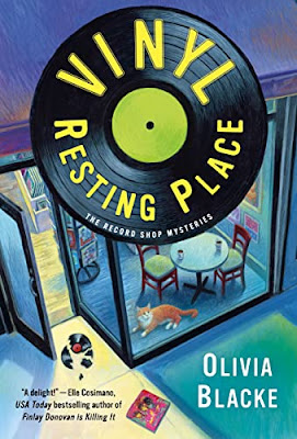 book cover of cozy mystery Vinyl Resting Place by Olivia Blacke