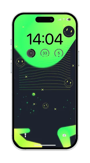 mockup of iphone 15 pro with a cool iphone wallpaper for free download in high quality