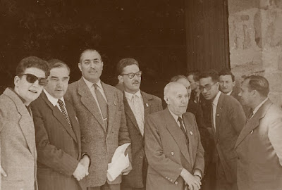 Francino con el Comité Organizador del II Campeonato Mundial Universitario Lyon 1955