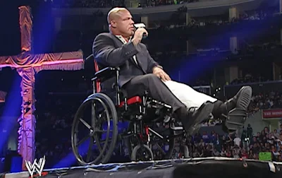 WWE Judgement Day 2004 PPV Review - Kurt Angle in a wheelchair