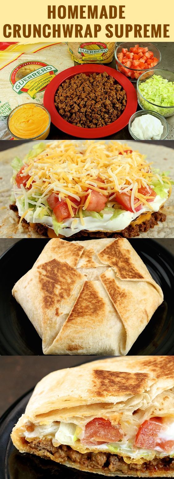 Homemade Crunchwrap Supreme Recipe easy to substitute ingredients to make this recipe gluten and or dairy free