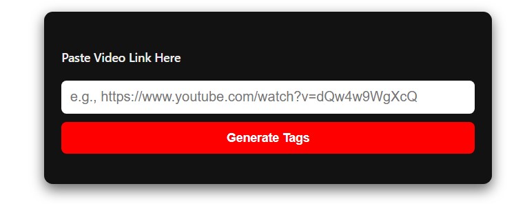 YouTube Tag Generator Tool YouTube Tag Generator Tool