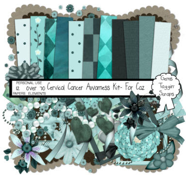 http://gemstagginscraps.blogspot.com/2009/10/cervical-cancer-awareness-kit-for-caz.html