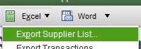 Suppliers Export from QuickBooks
