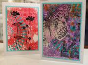 . world of Gelli Printing where you will make colourful backgrounds to use . (karen cardclass cropfest )