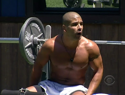Russell Shirtless on Big Brother 11
