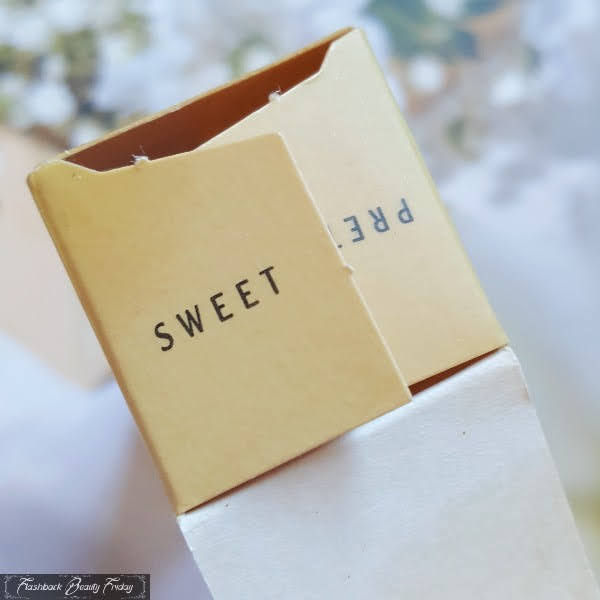 tabs on box saying pretty and sweet