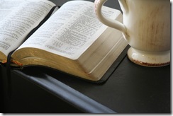 Bible with White mug