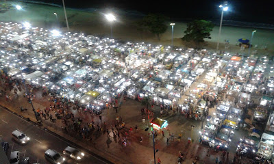 Vista de Feirinha de Meireles desde o Hotel Praiano - Fortaleza -CE