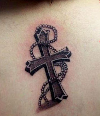 Small Cross Tattoos On Neck. cross tattoos - tribal tattoo