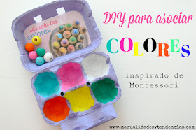 Cajar asociar colores Montessori en casa