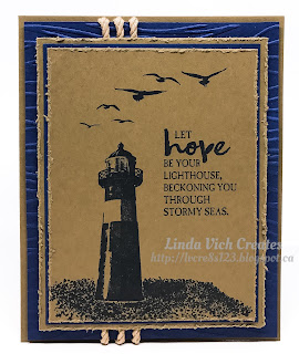 Linda Vich Creates: High Tide Hope. The High Tide stamp set is perfect for use on this multi-layered, highly textured, masculine card. 