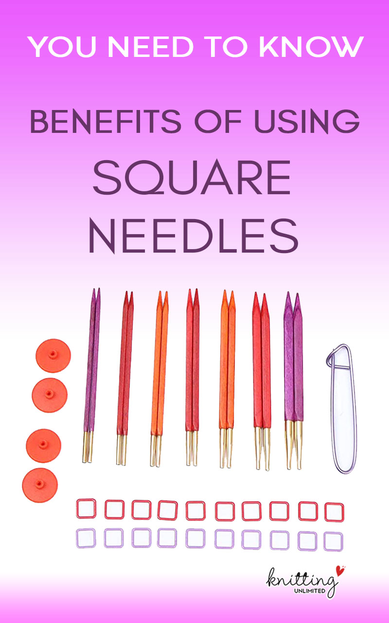 These needles come in various sizes and materials, just like round knitting needles. Some pros and cons of using square needles compared to round one.