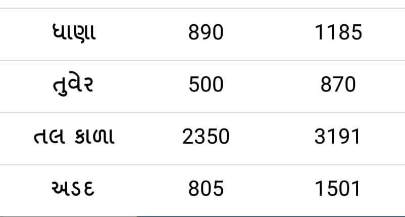 Market prices of various crops of Amreli Agricultural Market on 24/01/2020