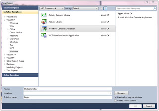 Creating a new Workflow Console Application (C#)