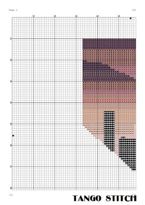 Nevada state map skyline silhouette cross stitch - Tango Stitch