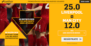 betfair supercuota community shield Liverpool vs Manchester City 4 agosto 2019