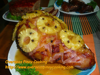 Pinoy Pineapple Glazed Ham, Pinoy Style Easter Ham