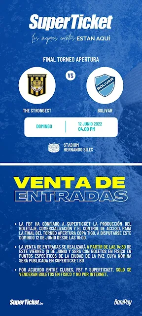 Venta de entradas Bolivar vs The Strongest